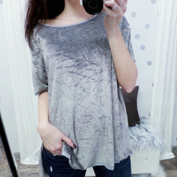 SALE Velvet Mineral Wash Top Tye Dye Wash Top - Picture 2 of 5